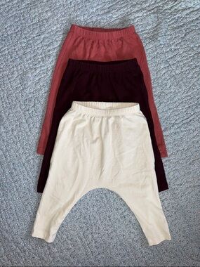 Old Navy Baby Cotton Lounge Pants - Ivory, Burgundy & Dusty Rose